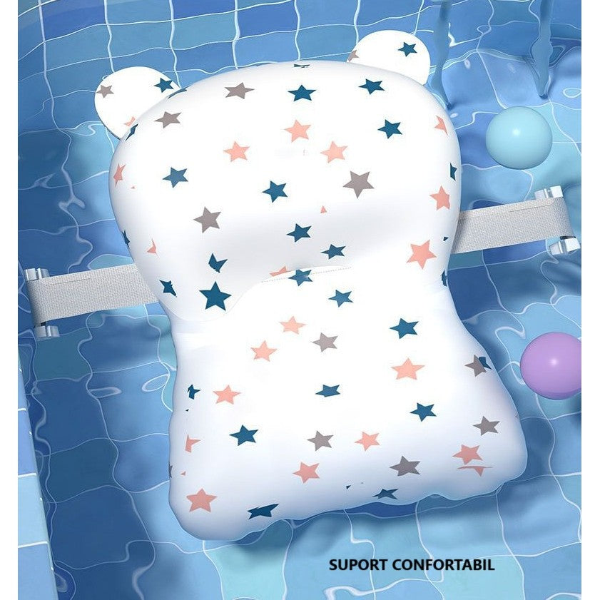 Cada De Baie, Pentru Copii 0 Luni - 6 Ani, Cu Termometru, Pliabila, Perna Suport Inclusa, Din Plastic, 81.5 X 49 X 21.5 Cm - vivimall.ro