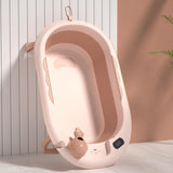 Cada De Baie, Pentru Copii 0 Luni - 6 Ani, Cu Termometru, Pliabila, Perna Suport Inclusa, Din Plastic, 81.5 X 49 X 21.5 Cm - vivimall.ro