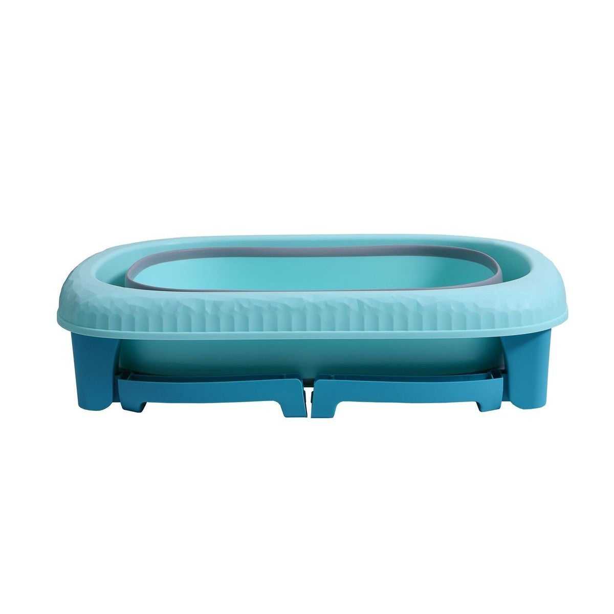Cada Pliabila Pentru Baie, Din Pp+Tpe, Pentru Copii 0-6 Ani, Cu Picioare, Suport De Sezut, Scurgere Etans, 48.5X25X72 Cm, Albastru - vivimall.ro