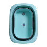 Cada Pliabila pentru Baie, Vivimall, din PP+TPE, pentru Copii 0-6 Ani, cu Picioare, Suport de Sezut, Scurgere Etans, 48.5x25x72 cm, Albastru - vivimall.ro