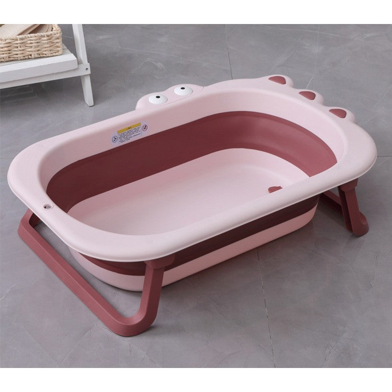 Cada Pliabila Pentru Baie, Din Pp+Tpr, Pentru Copii 0-6 Ani, Model Crocodil, Dop De Scurgere, 80X54X21 Cm - vivimall.ro