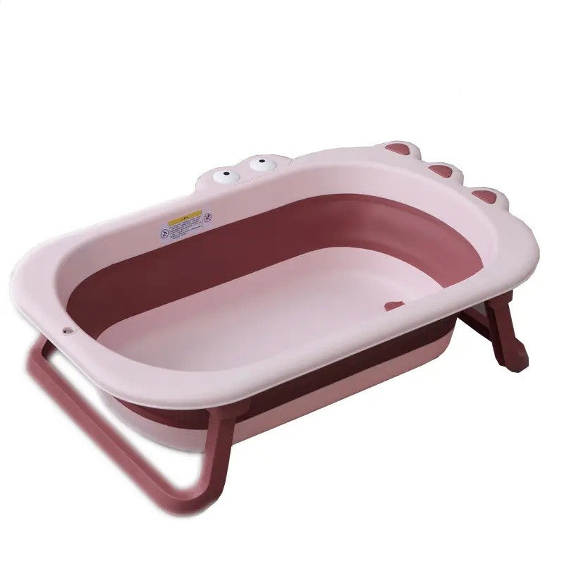 Cada Pliabila Pentru Baie, Din Pp+Tpr, Pentru Copii 0-6 Ani, Model Crocodil, Dop De Scurgere, 80X54X21 Cm - vivimall.ro