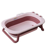 Cada Pliabila Pentru Baie, Din Pp+Tpr, Pentru Copii 0-6 Ani, Model Crocodil, Dop De Scurgere, 80X54X21 Cm - vivimall.ro