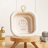Cada Pliabila Pentru Baie Pentru Copii, Cadita Pentru Bebelusi, Model Patrat Pentru Fata, Maro, 30X30X3.5 Cm, 3.5 L - vivimall.ro
