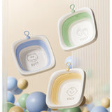 Cada Pliabila pentru Baie pentru Copii, Vivimall, Cadita pentru Bebelusi, Model Patrat pentru Fundulet, Albastru, 32x27.5x3.7 cm, 4 L - vivimall.ro