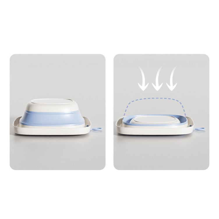 Cada Pliabila Pentru Baie Pentru Copii, Cadita Pentru Bebelusi, Model Patrat Pentru Fundulet, Albastru, 32X27.5X3.7 Cm, 4 L - vivimall.ro