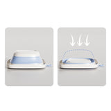 Cada Pliabila Pentru Baie Pentru Copii, Cadita Pentru Bebelusi, Model Patrat Pentru Fundulet, Albastru, 32X27.5X3.7 Cm, 4 L - vivimall.ro