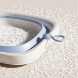Cada Pliabila Pentru Baie Pentru Copii, Cadita Pentru Bebelusi, Model Patrat Pentru Fundulet, Albastru, 32X27.5X3.7 Cm, 4 L - vivimall.ro