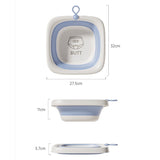 Cada Pliabila Pentru Baie Pentru Copii, Cadita Pentru Bebelusi, Model Patrat Pentru Fundulet, Albastru, 32X27.5X3.7 Cm, 4 L - vivimall.ro