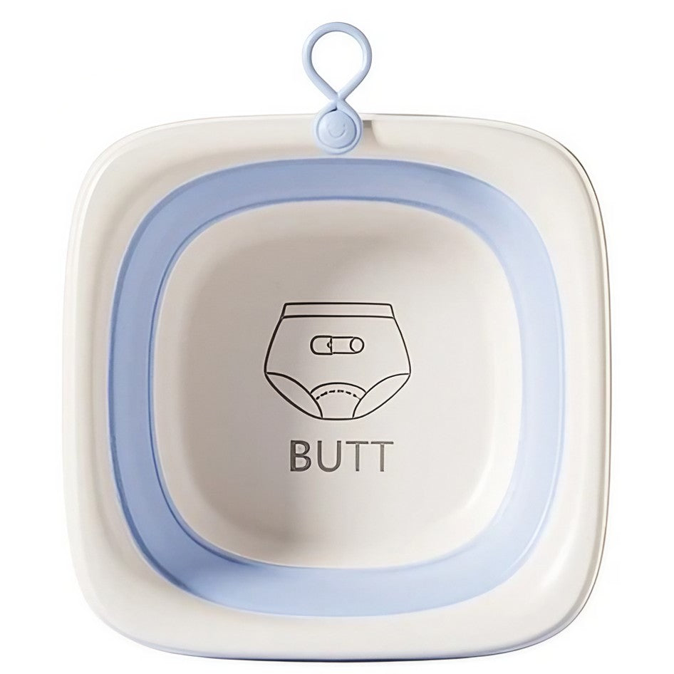 Cada Pliabila Pentru Baie Pentru Copii, Cadita Pentru Bebelusi, Model Patrat Pentru Fundulet, Albastru, 32X27.5X3.7 Cm, 4 L - vivimall.ro