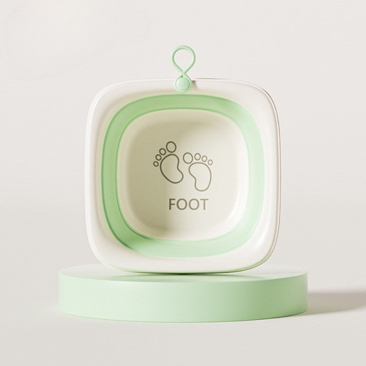 Cada Pliabila pentru Baie pentru Copii, Vivimall, Cadita pentru Bebelusi, Model Patrat pentru Picioare, Verde, 32x27.5x3.7 cm, 4 L - vivimall.ro