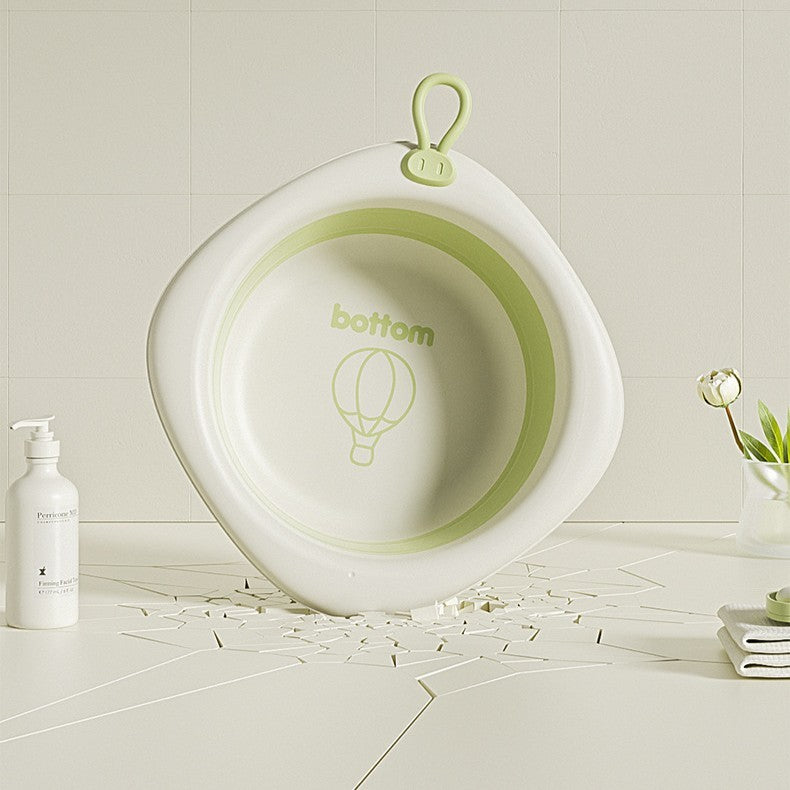 Cada Pliabila Pentru Baie Pentru Copii, Cadita Pentru Bebelusi, Model Romb Cu Balon, Verde, 31.5X31.5X3.5 Cm, 3L - vivimall.ro