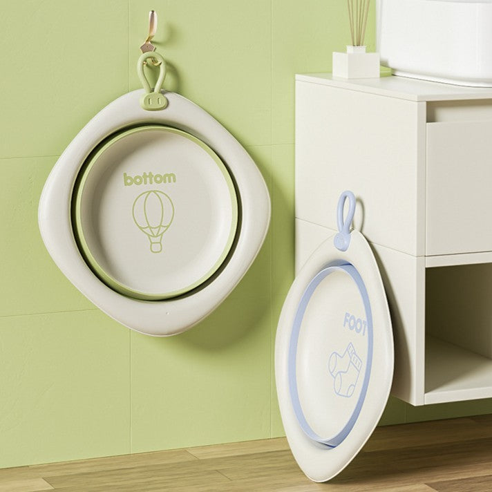 Cada Pliabila Pentru Baie Pentru Copii, Cadita Pentru Bebelusi, Model Romb Cu Balon, Verde, 31.5X31.5X3.5 Cm, 3L - vivimall.ro
