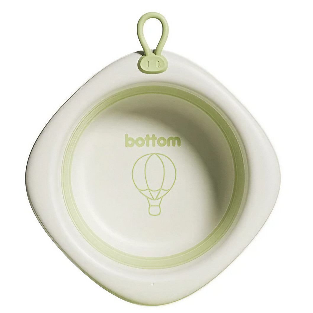 Cada Pliabila Pentru Baie Pentru Copii, Cadita Pentru Bebelusi, Model Romb Cu Balon, Verde, 31.5X31.5X3.5 Cm, 3L - vivimall.ro