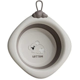 Cada Pliabila pentru Baie pentru Copii, Vivimall, Cadita pentru Bebelusi, Model Romb Koala, Gri, 30x30x3.5 cm, 4L - vivimall.ro