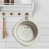 Cada Pliabila pentru Baie pentru Copii, Vivimall, Cadita pentru Bebelusi, Model Romb pentru Fata, Gri, 31.5x31.5x3.5 cm, 3L - vivimall.ro