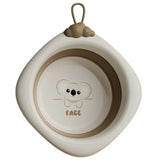 Cada Pliabila Pentru Baie Pentru Copii, Cadita Pentru Bebelusi, Model Romb Pentru Fata Koala, Maro, 30X30X3.5 Cm, 4L - vivimall.ro