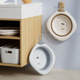 Cada Pliabila pentru Baie pentru Copii, Vivimall, Cadita pentru Bebelusi, Model Romb pentru Picioare Koala, Gri, 30x30x3.5 cm, 4L - vivimall.ro