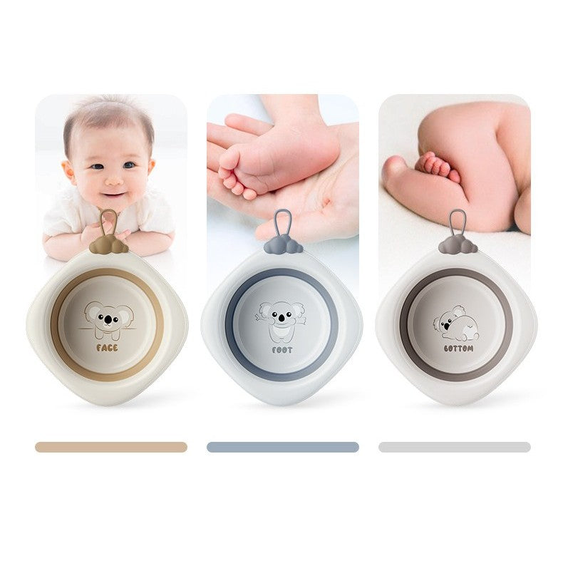 Cada Pliabila Pentru Baie Pentru Copii, Cadita Pentru Bebelusi, Model Romb Pentru Picioare Koala, Gri, 30X30X3.5 Cm, 4L - vivimall.ro