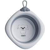 Cada Pliabila pentru Baie pentru Copii, Vivimall, Cadita pentru Bebelusi, Model Romb pentru Picioare Koala, Gri, 30x30x3.5 cm, 4L - vivimall.ro