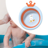 Cada Pliabila Pentru Baie Pentru Copii, Cadita Pentru Bebelusi, Model Rotund Cu Iepuras, Blue, 30X31X3.5 Cm, 3.3 L - vivimall.ro