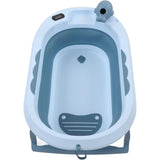 Cada De Baie, Pentru Copii 0 Luni - 6 Ani, Cu Termometru, Pliabila, Perna Suport Inclusa, Din Plastic, 81.5 X 49 X 21.5 Cm - vivimall.ro