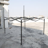 Cadru Metalic pentru Cort Pavilion, Flippy, Pliabil de tip Pavilion, Fara Prelata/Unelte, Deschidere Tip Armonica, 4.3 x 2.9 x 2.7 m, Negru - vivimall.ro