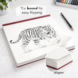 Caiet Schite Perfect Bound, Flippy, 50 File Hartie, 28 x 35,5 cm, Coperta Carton, Visiniu - vivimall.ro