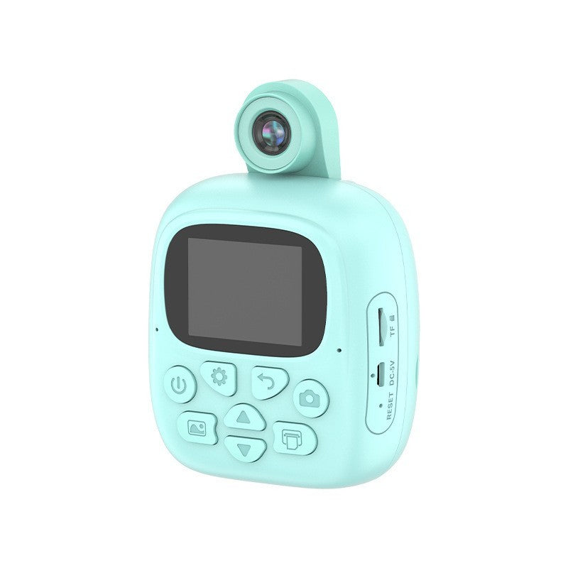 Camera Instantanee Pentru Copii, Camera Frontala + Selfie, Cu Functie De Printare, Cablu Usb-C, Bluetooth, Compatibil Ios/Android, Imprimare App - vivimall.ro