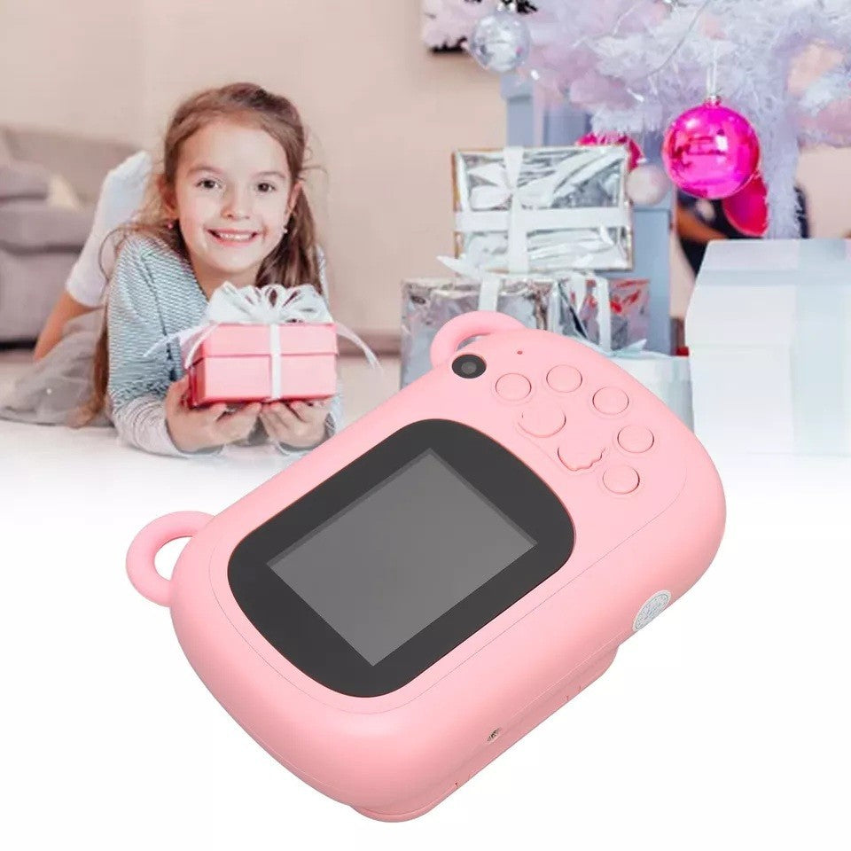 Camera Instantanee Pentru Copii, Camera Frontala + Selfie, Cu Functie De Printare, Cablu Usb-C, Bluetooth, Compatibil Ios/Android, Imprimare App