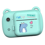 Camera Instantanee Pentru Copii, Camera Frontala + Selfie, Cu Functie De Printare, Cablu Usb-C, Bluetooth, Compatibil Ios/Android, Imprimare App