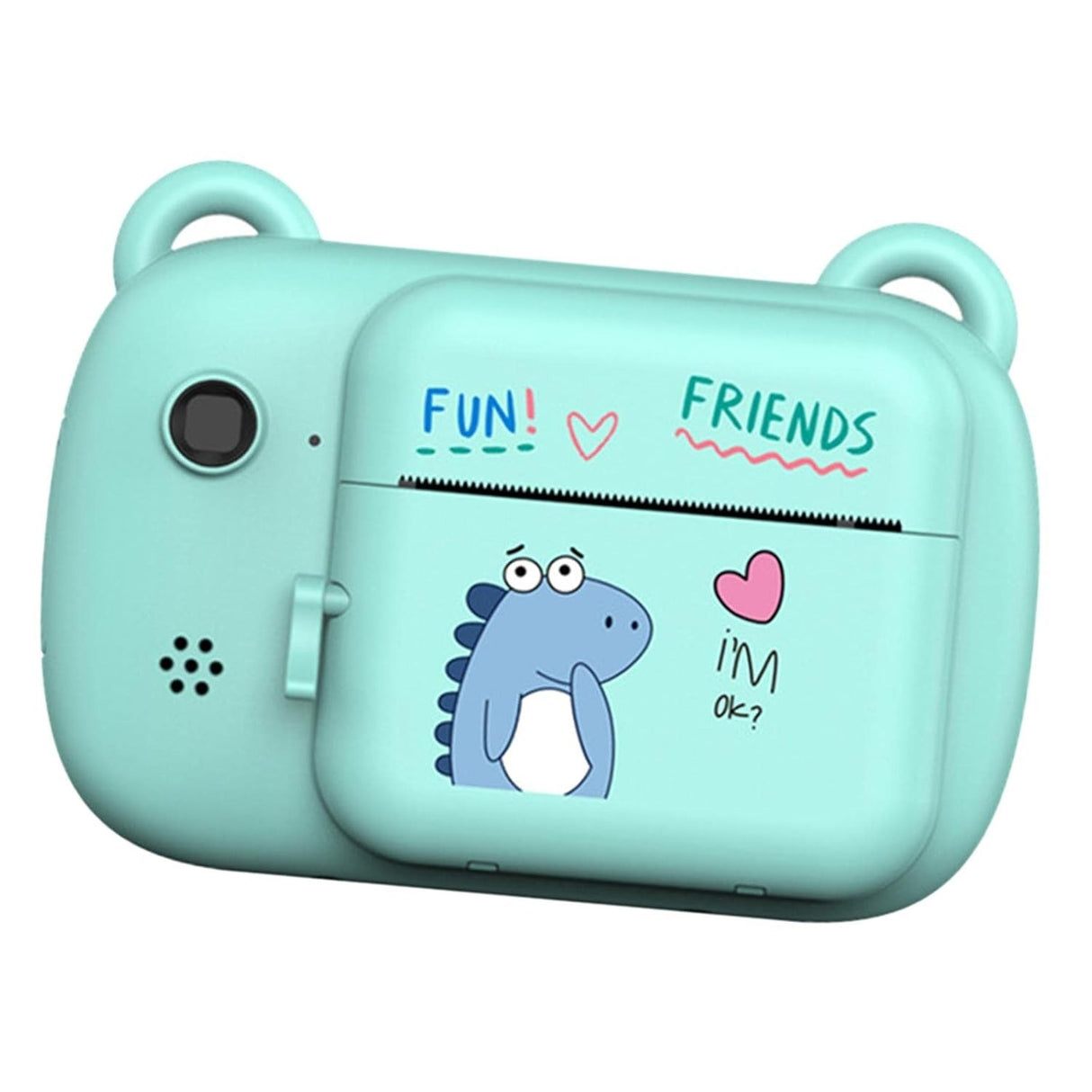 Camera Instantanee Pentru Copii, Camera Frontala + Selfie, Cu Functie De Printare, Cablu Usb-C, Bluetooth, Compatibil Ios/Android, Imprimare App
