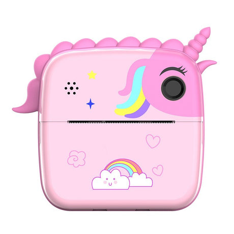 Camera Instantanee Pentru Copii, Camera Frontala + Selfie, Cu Functie De Printare, Cablu Usb-C, Bluetooth, Compatibil Ios/Android, Snur Inclus - vivimall.ro