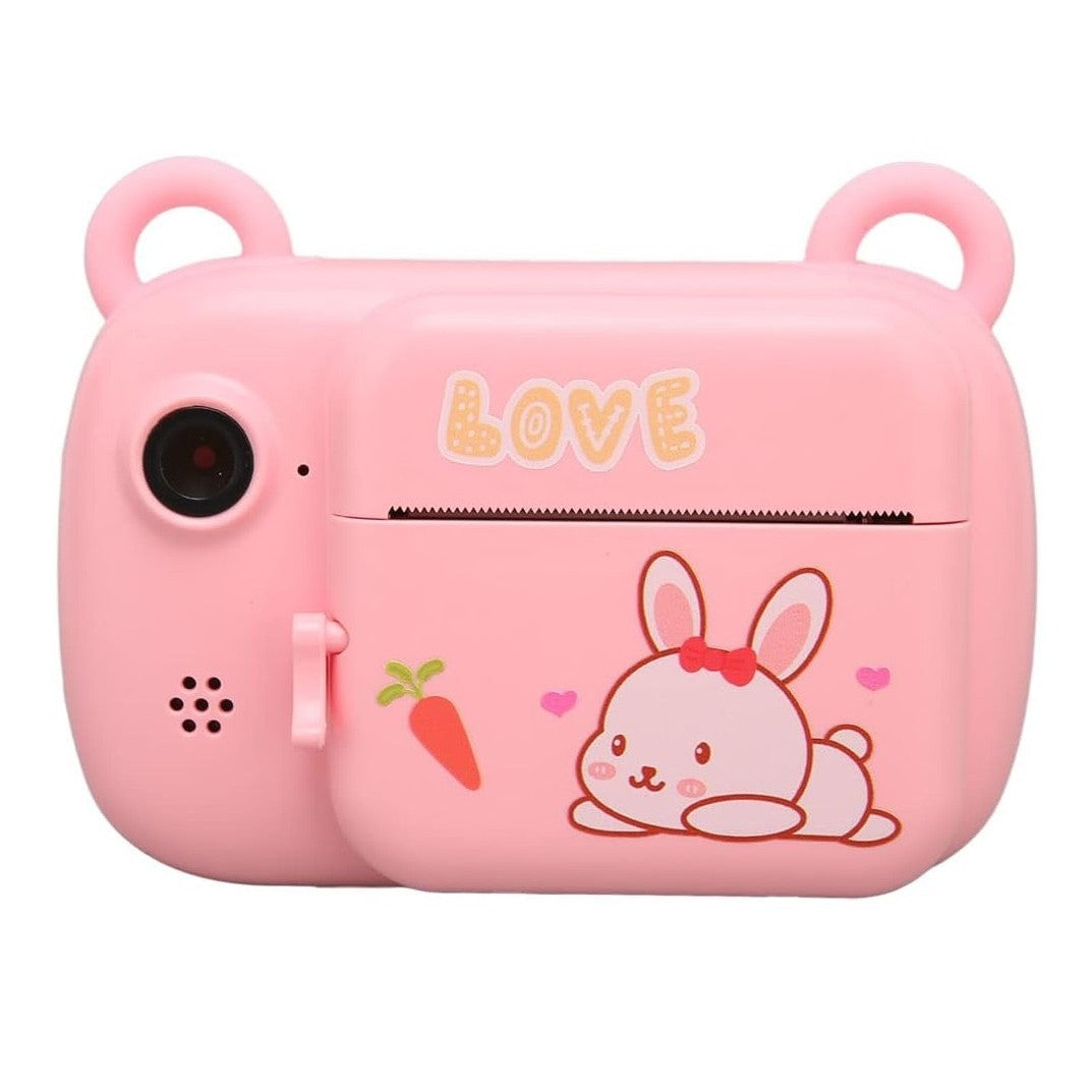 Camera Instantanee Pentru Copii, Camera Frontala + Selfie, Cu Functie De Printare, Cablu Usb-C, Bluetooth, Compatibil Ios/Android, Imprimare App - vivimall.ro