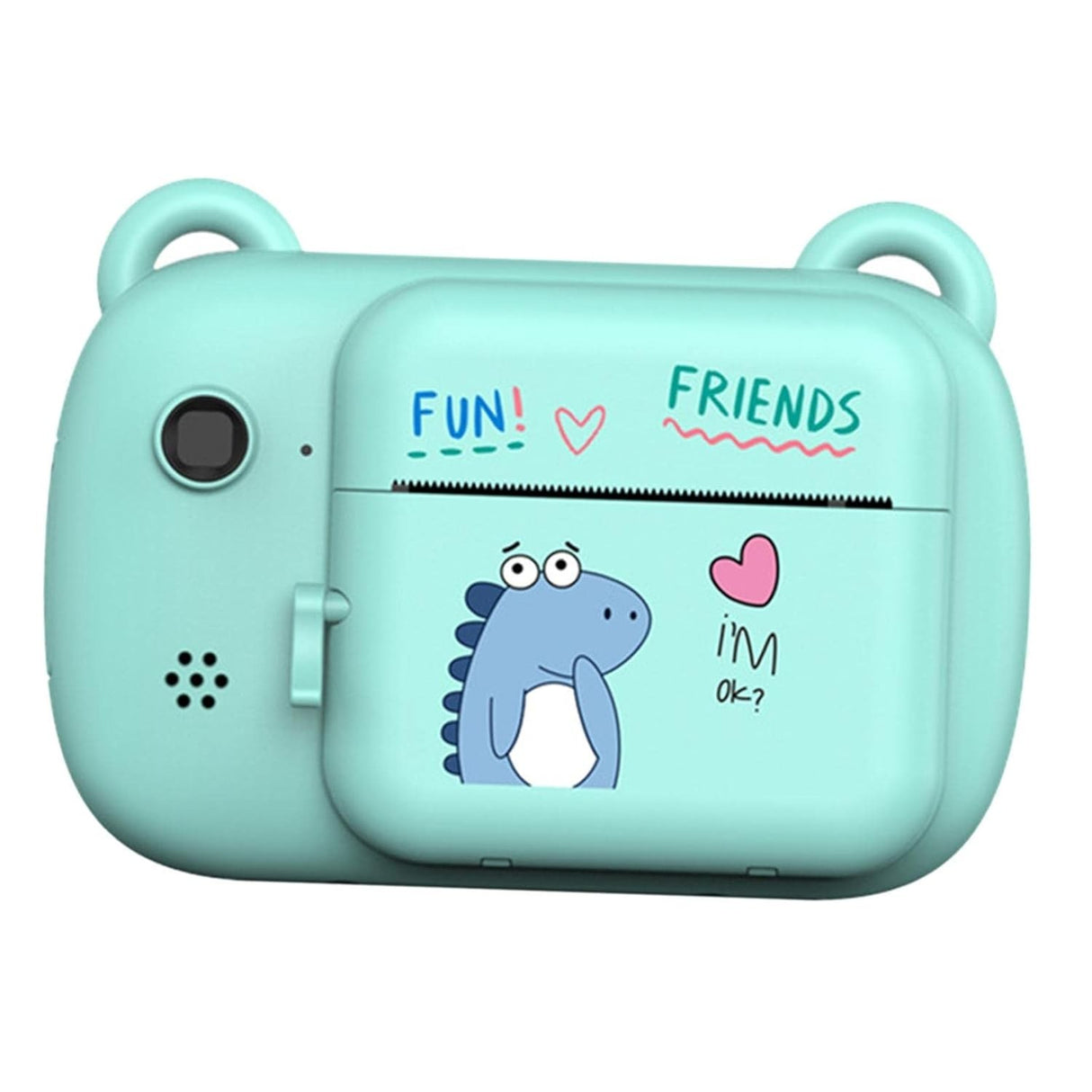 Camera Instantanee Pentru Copii, Camera Frontala + Selfie, Cu Functie De Printare, Cablu Usb-C, Bluetooth, Compatibil Ios/Android, Imprimare App - vivimall.ro