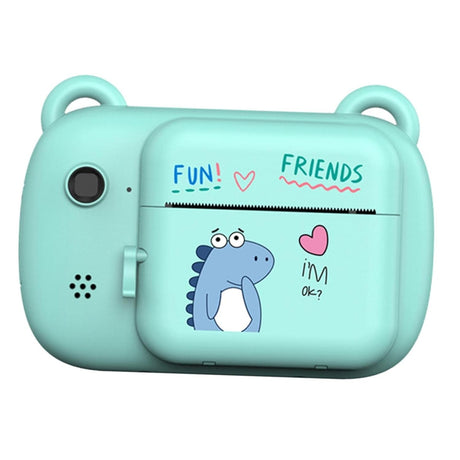 Camera Instantanee Pentru Copii, Camera Frontala + Selfie, Cu Functie De Printare, Cablu Usb-C, Bluetooth, Compatibil Ios/Android, Imprimare App - vivimall.ro