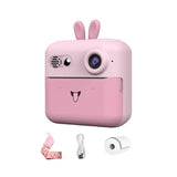 Camera Instantanee Pentru Copii, Cu Functie De Printare, Cablu Usb-C, Bluetooth, Compatibil Ios/Android, Imprimare App, Snur De Agatat Inclus - vivimall.ro