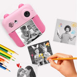 Camera Instantanee Pentru Copii, Cu Functie De Printare, Cablu Usb-C, Bluetooth, Compatibil Ios/Android, Imprimare App, Snur Subtire Inclus - vivimall.ro