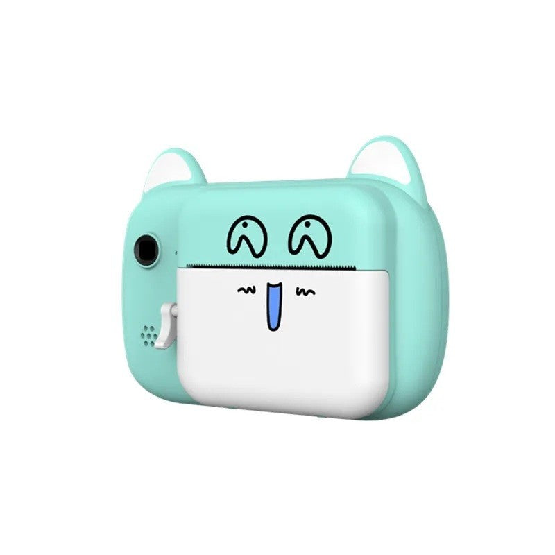 Camera Instantanee Pentru Copii, Camera Frontala + Selfie, Cu Functie De Printare, Cablu Usb-C, Bluetooth, Compatibil Ios/Android, Imprimare App - vivimall.ro