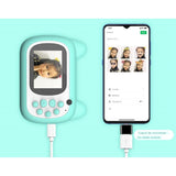 Camera Instantanee Pentru Copii, Camera Frontala + Selfie, Cu Functie De Printare, Cablu Usb-C, Bluetooth, Compatibil Ios/Android, Imprimare App - vivimall.ro