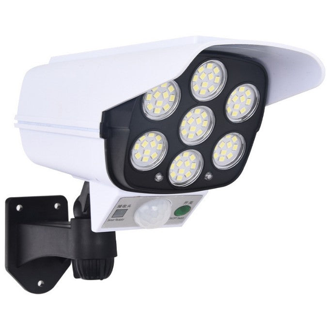 Camera de supraveghere falsa, incarcare solara, 77 LED-uri, senzor de miscare, Vivimall