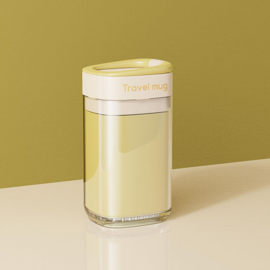 Cana Multifunctionala pentru Voiaj, Vivimall, cu Functii de Depozitare si Suport Articole Igiena Dentara, 13 x 6.8 x 6 cm, Galben - vivimall.ro