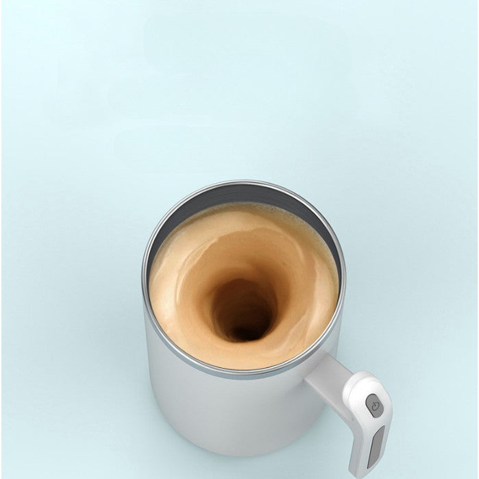 Cana Portabila Cu Mixer Incorporat, Pe Baterii, 380 Ml, Alb - vivimall.ro
