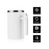 Cana Portabila Cu Mixer Incorporat, Pe Baterii, 380 Ml, Alb - vivimall.ro
