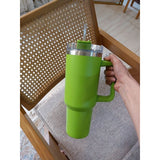 Cana Termos Din Plastic, Pentru Bauturi Calde Si Reci, Cu Maner, 9.9X9.9X27 Cm - vivimall.ro