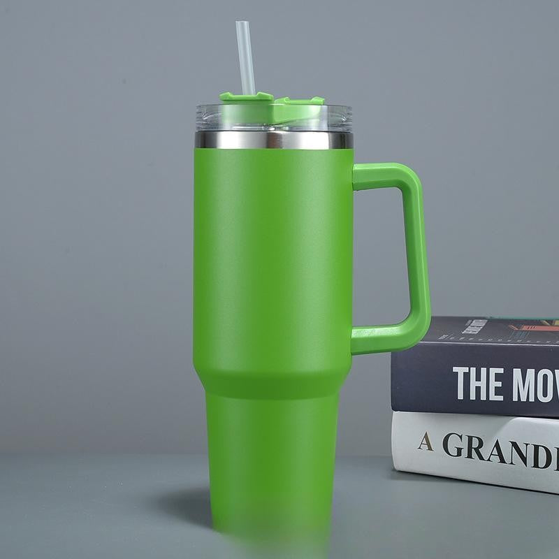 Cana Termos Din Plastic, Pentru Bauturi Calde Si Reci, Cu Maner, 9.9X9.9X27 Cm - vivimall.ro