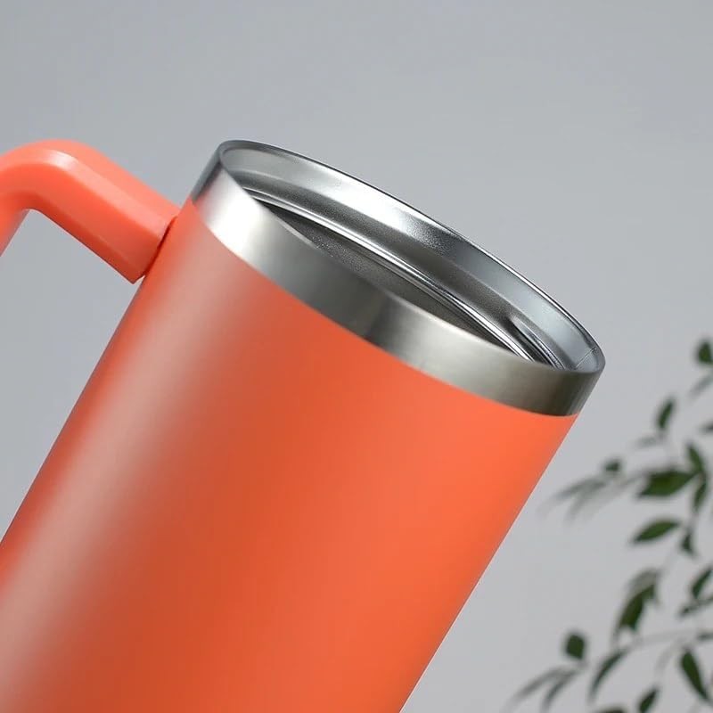 Cana Termos Din Plastic, Pentru Bauturi Calde Si Reci, Cu Maner, 9.9X9.9X27 Cm - vivimall.ro