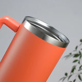 Cana Termos Din Plastic, Pentru Bauturi Calde Si Reci, Cu Maner, 9.9X9.9X27 Cm - vivimall.ro