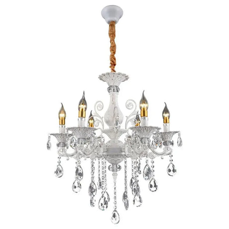 Candelabru Sanssouci 6Xe14 Cristal Si Metal – Design Clasic, Inaltime Ajustabila - vivimall.ro