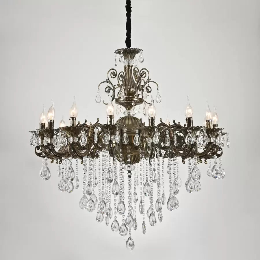 Candelabru Christopher 16X E14 Bronz Antichizat - vivimall.ro